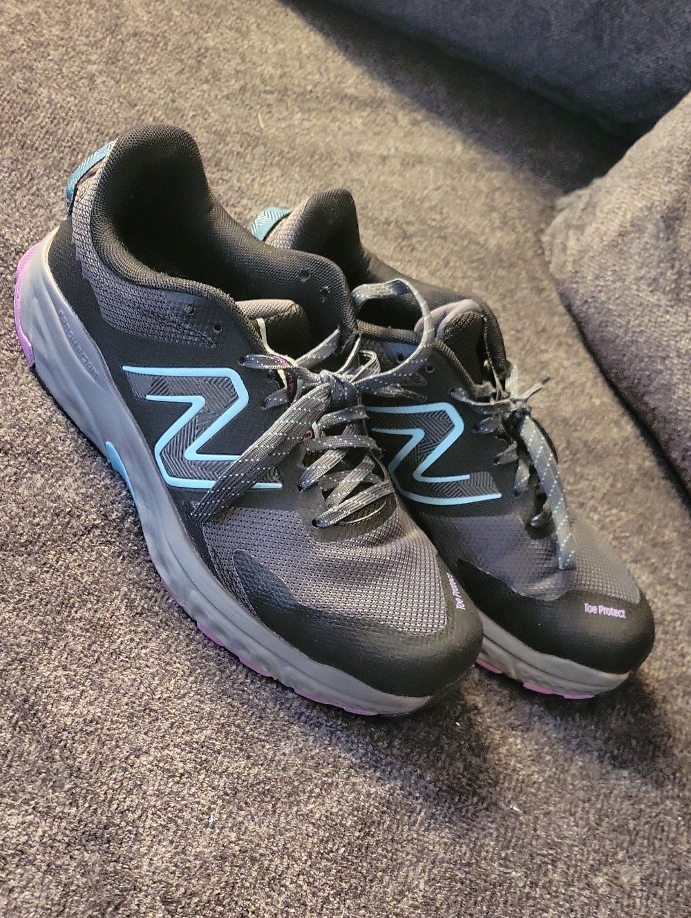 New Balance Women's Black with Teal & Purple Accent Athletic Shoes